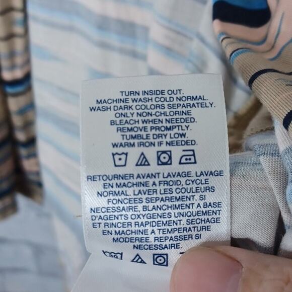 Lands' End Slinky Jersey Striped Cardigan Duster M - Picture 6 of 8